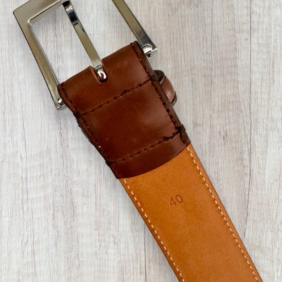 To Boot New York Adam Derrick Tan Brown Leather Belt 40 - Picture 3 of 4